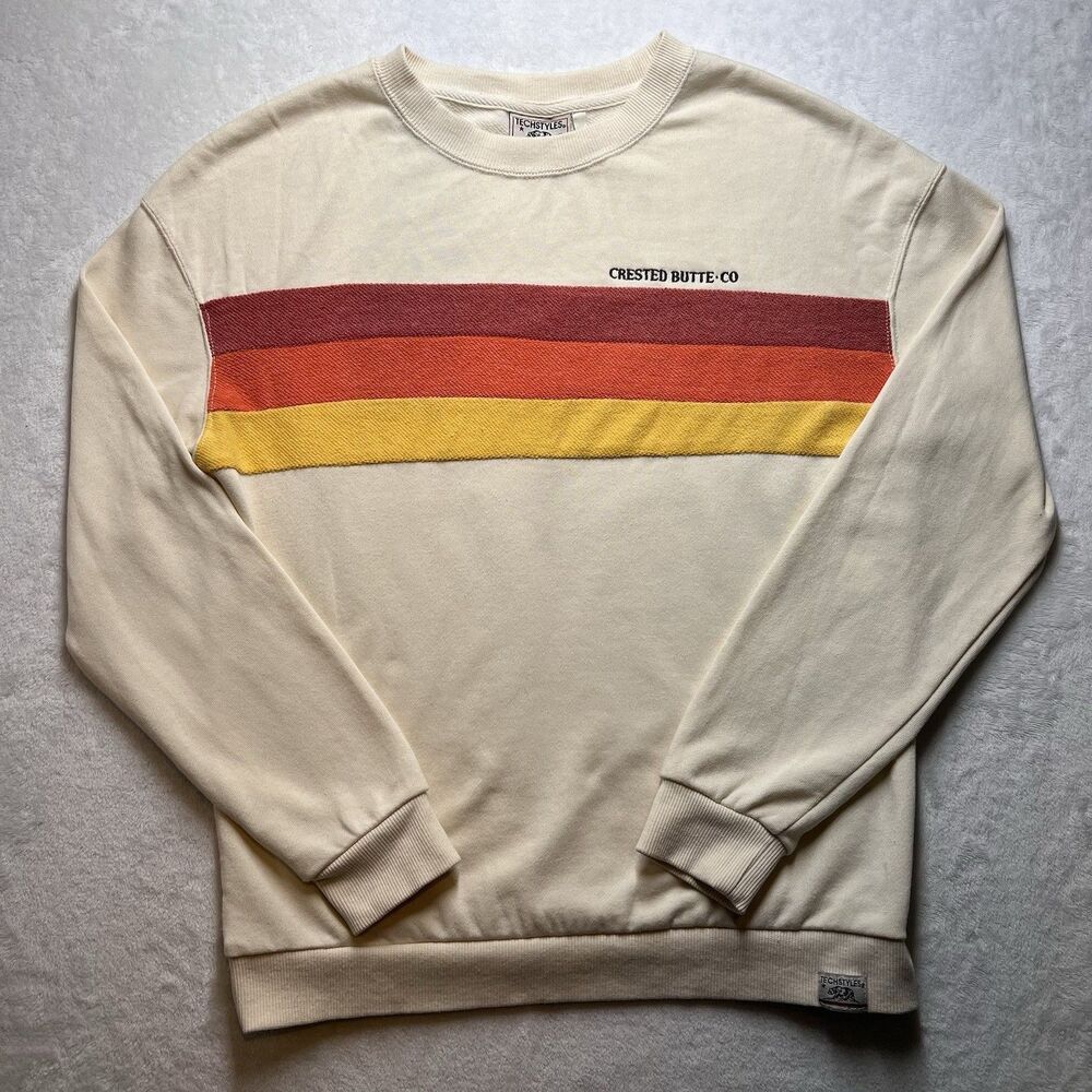 Techstyles Women's Long Sleeve Pullover Crewneck Sweatshirt Size Small